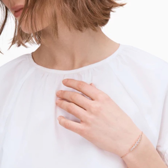 KATE SPADE • Rose Gold Full Circle Slider Adjustable Bracelet - Picture 2 of 5